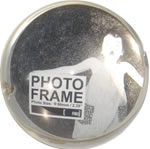 Spherical magnifying photo frame crystal 