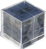 Crystal cube photo frame with acrylic base 
