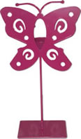 Pink butterfly tea light stand