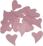 Pink �funky� heart shaped felt confetti