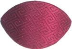 Large Beanstalk Pod burgundy patterned silk
