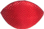 Large Beanstalk Pod red patterned silk 