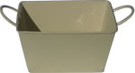 Rectangular flower pot cream
