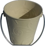 Miniature pail with pattern cream 