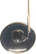 Metal desk quartz clock with ball pen and paper clip holder