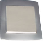 Metal memo holder with grey paper 