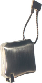 Metal key holder with measuring tape