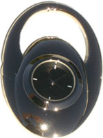 Metal key holder with quartz clock