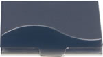 Stainless steel name card case with curve pattern