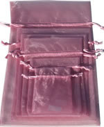Organza tie-bag pink size E