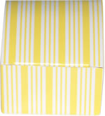 Small folded paper gift box, yellow/ white stripe