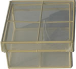 Square organza box with lid cream