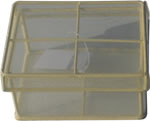 Rectangular organza box with lid cream