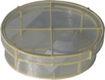 Oval organza box with lid cream