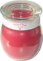 Candle in 15oz glass jar with lid pink 